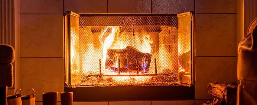 Mendota Hearth Landscape Fireplace Installation in Hempstead, New York