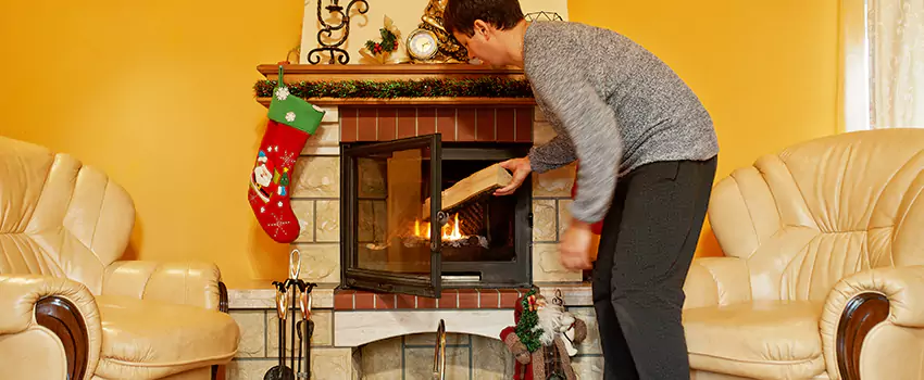 Rusted Metal Fireplace Restoration in Hempstead, New York